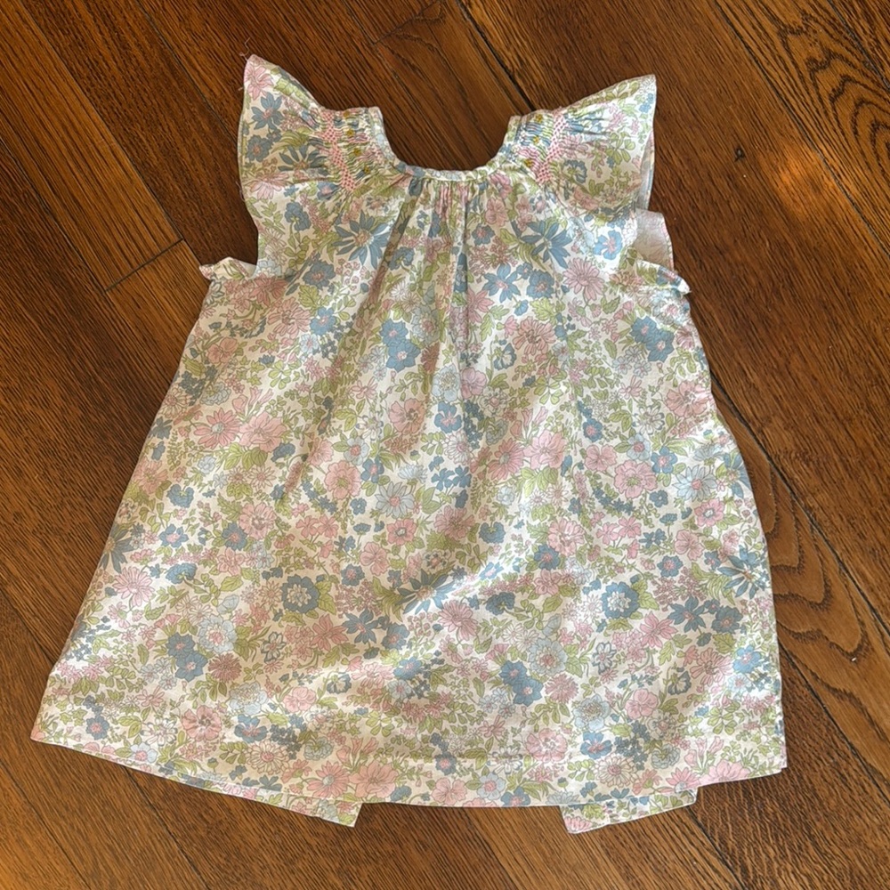 Floral Kids Dress- Pink, Blue, Green